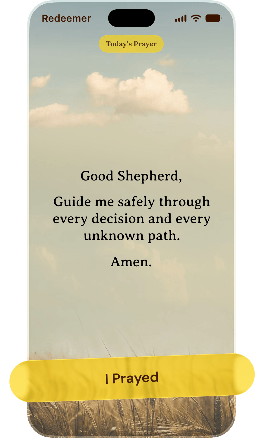 Daily prayer iPhone screenshot placeholder
